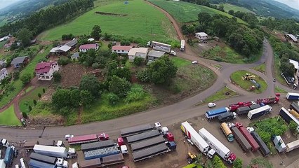 Greve dos Caminhoneiros - Trevo de Santa Lúcia, Palmitos/SC