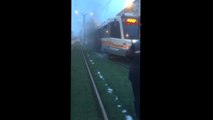 Gaziantep Seyir Halindeki Tramvayda Yangın
