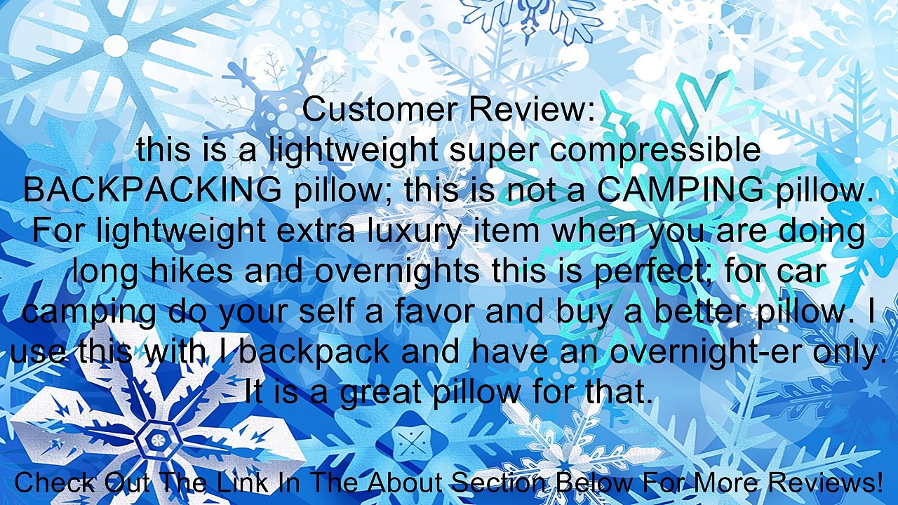 Sierra Designs DriDown Pillow Review