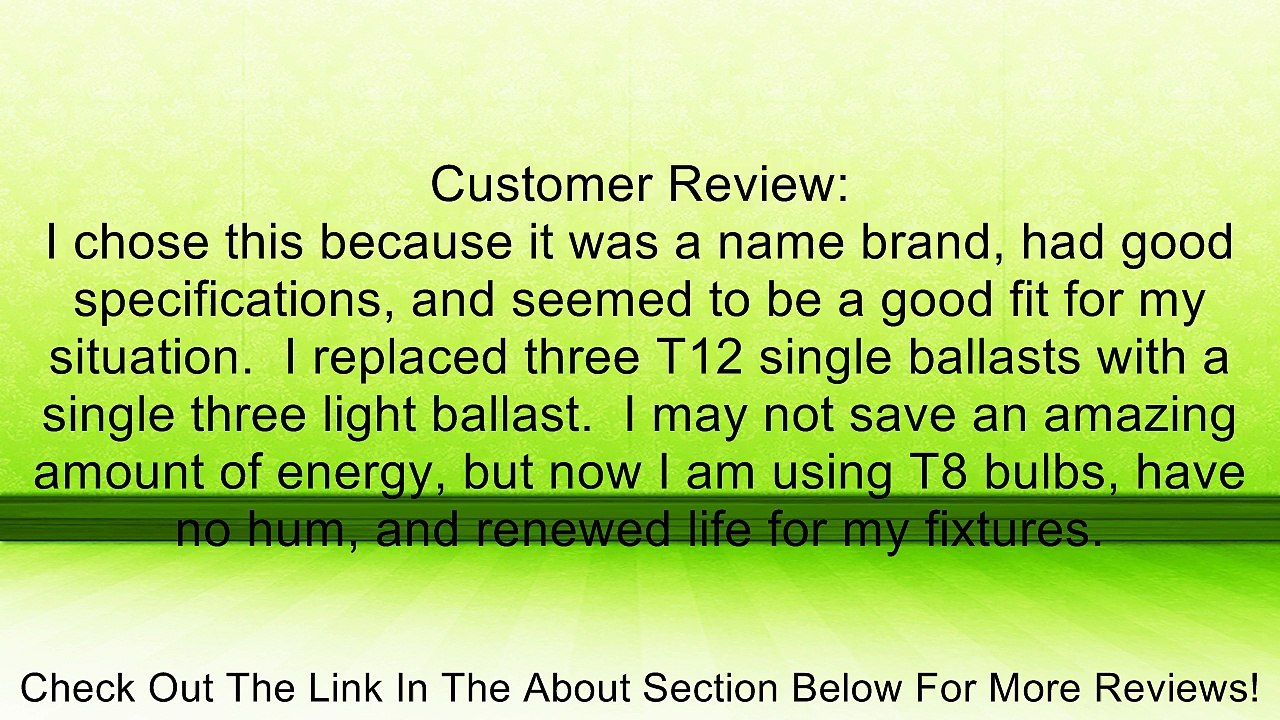 Philips ICN-3P32-SC Electronic Ballast Review