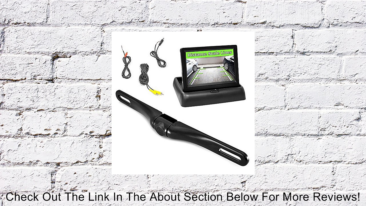 Pyle PLCM4500 Rearview Backup Camera & Monitor System, Waterproof Night Vision Cam, 4.3'' Pop-Up Display, Distance Scale Line Parking/Reverse Assist, Angle Adjustable Swivel Cam Review