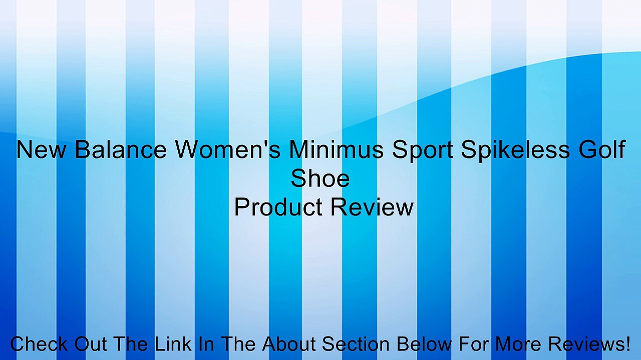 New Balance Women's Minimus Sport Spikeless Golf Shoe Review