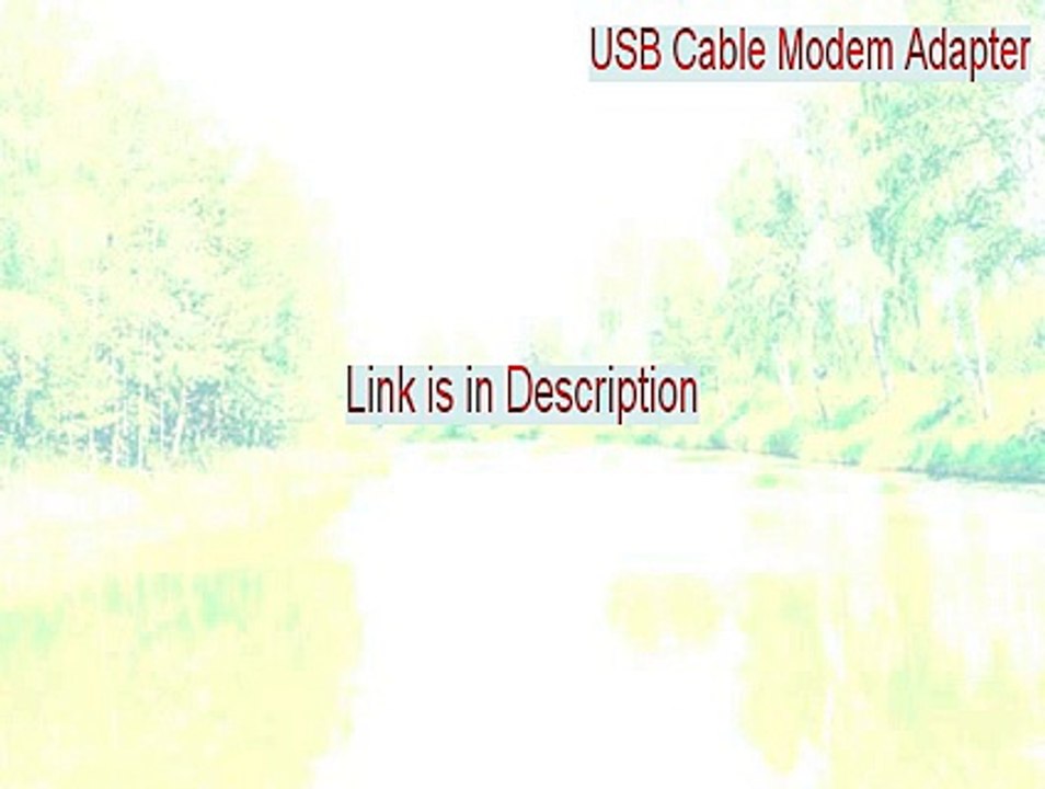 USB Cable Modem Adapter Key Gen - Download Here 2015
