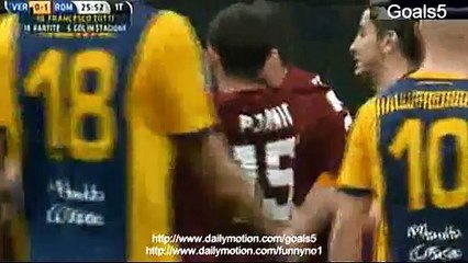 Verona 1 - 1 AS Roma All Goals and Highlights Serie A 22-2-2015