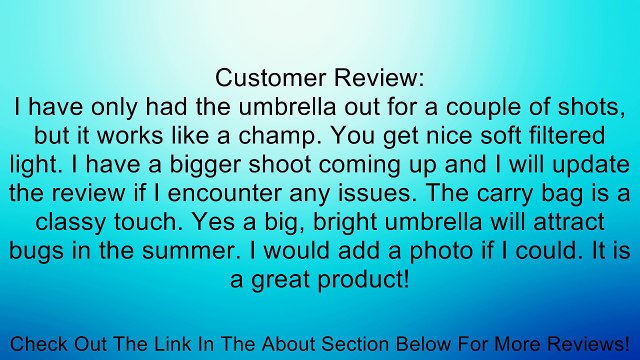 Westcott 4632 7-Feet White Diffusion Parabolic Umbrella Review