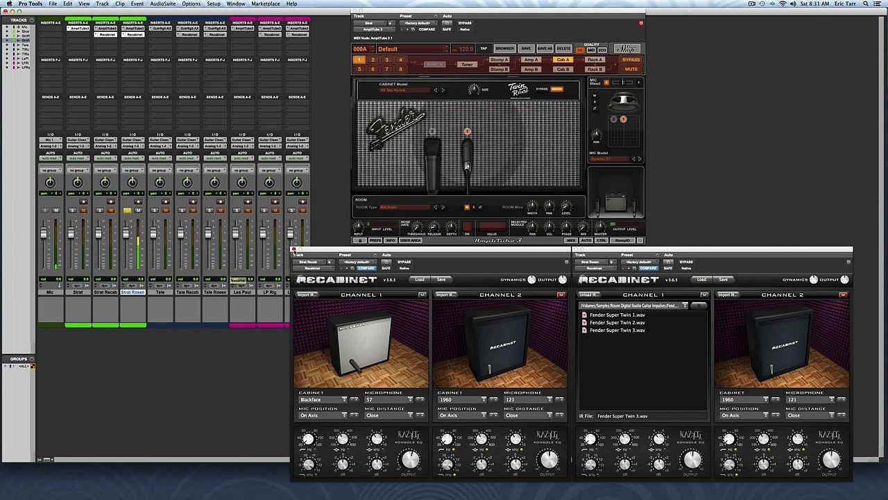Simulating Guitar Cabinets with Rosen Digital Impulse Responses