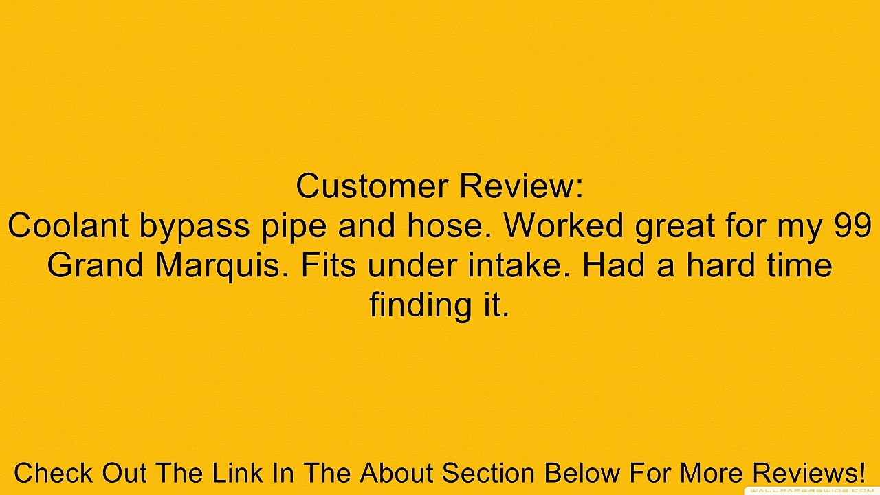 F6az18b402ac Coolant/Heater Bypass Hose Oem Ford, Below Intake Manifold, 4.6L V8 Review