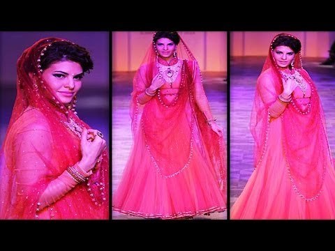 Hot Jacqueline Fernandez Looking Gorgeous In Pink Ghagra Choli