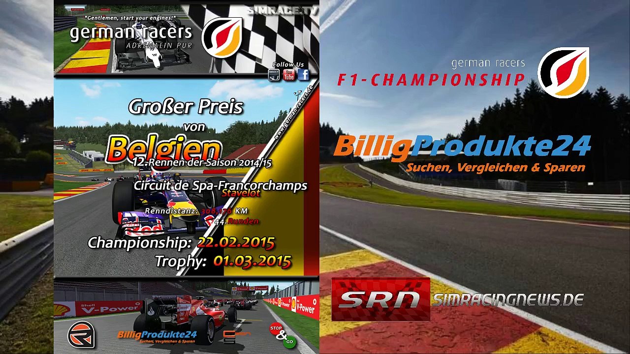 F1 Championship 2014-15 - 12. Rennen in Belgien