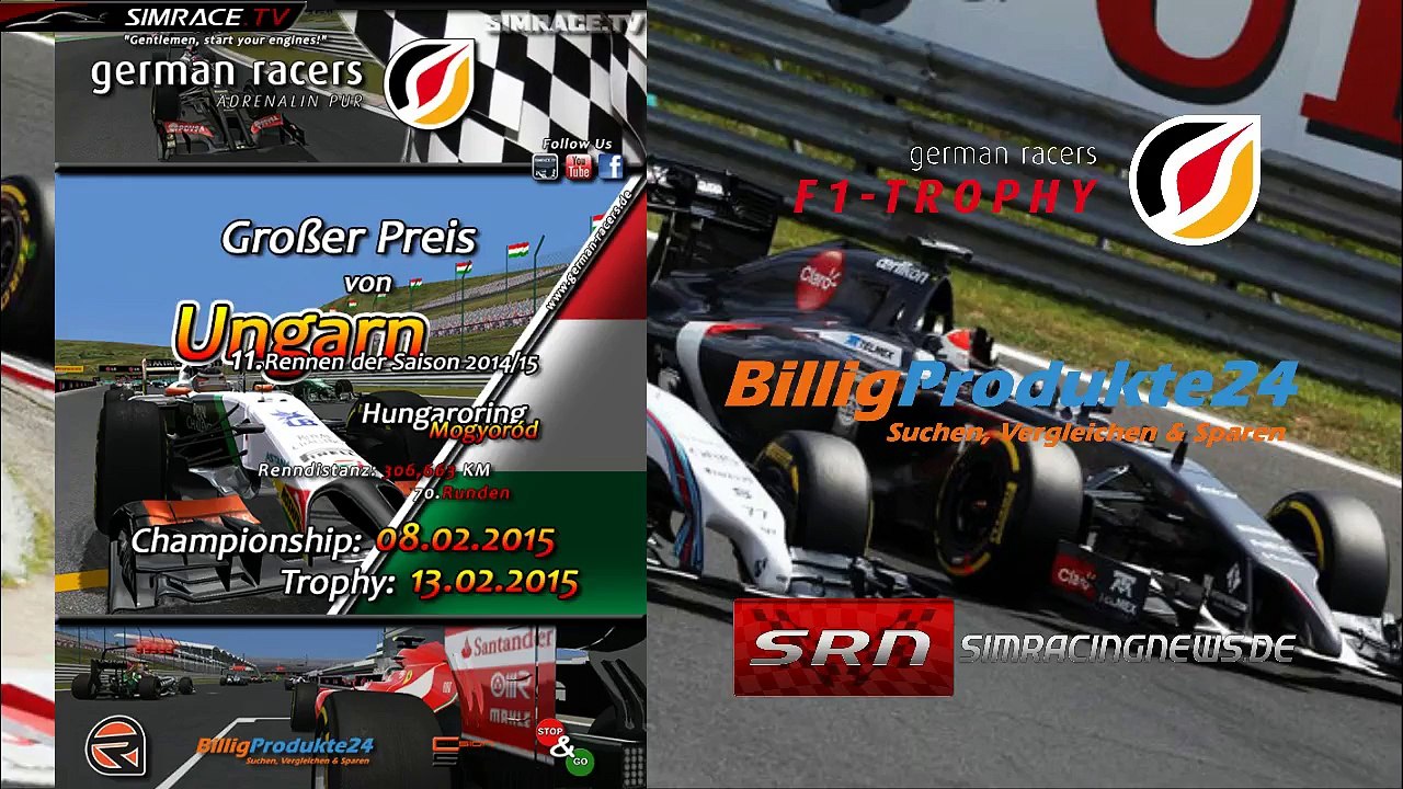 F1 Trophy 2014-15 - 11. Rennen in Ungarn
