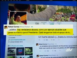 Correa se pronuncia sobre salarios del sector público