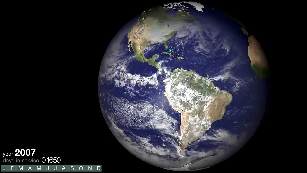 Ten Years Of Earth's Weather From Space In Nine Minutes
