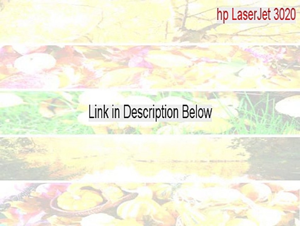 hp LaserJet 3020 (DOT4) Full (hp laserjet 3020 ink 2015)