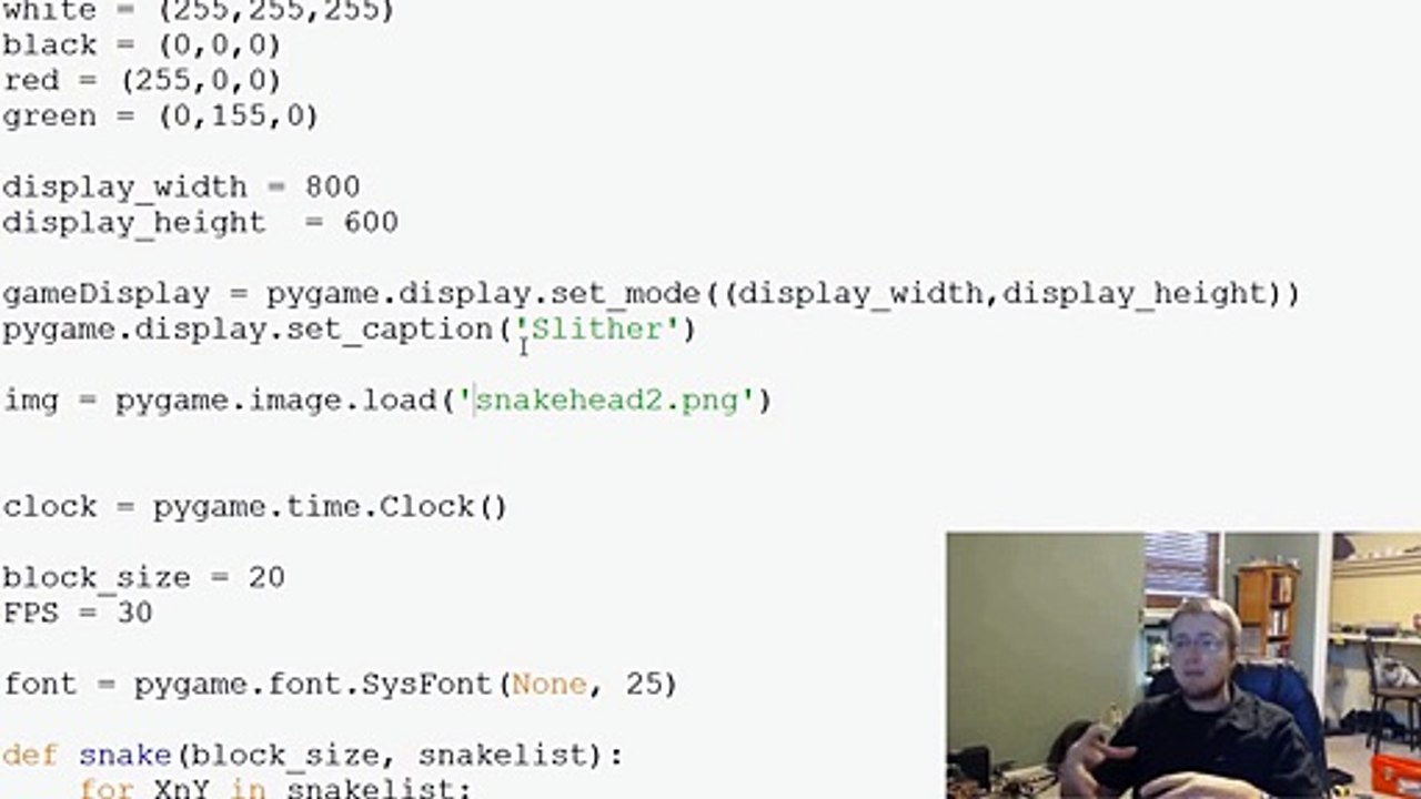 ---Pygame (Python Game Development) Tutorial - 29 - Attaching Snakes Head to Body