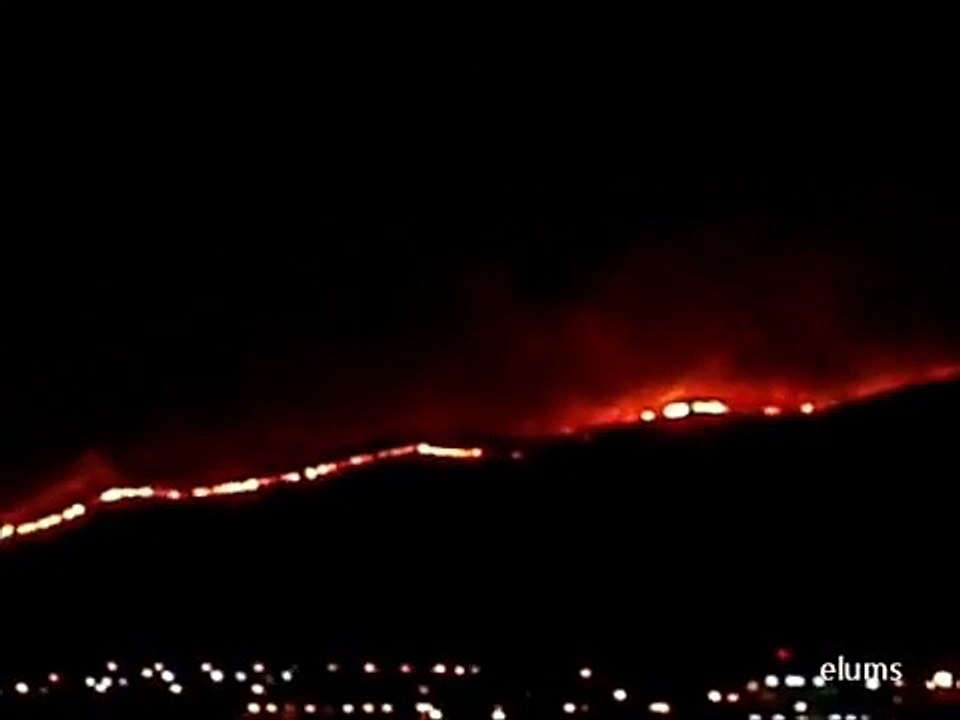 Spain Huge Fire On The Mountain