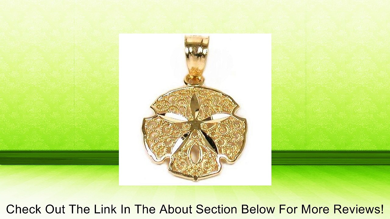 14K Gold Sand Dollar Pendant Charm Necklace Sea Jewelry Review
