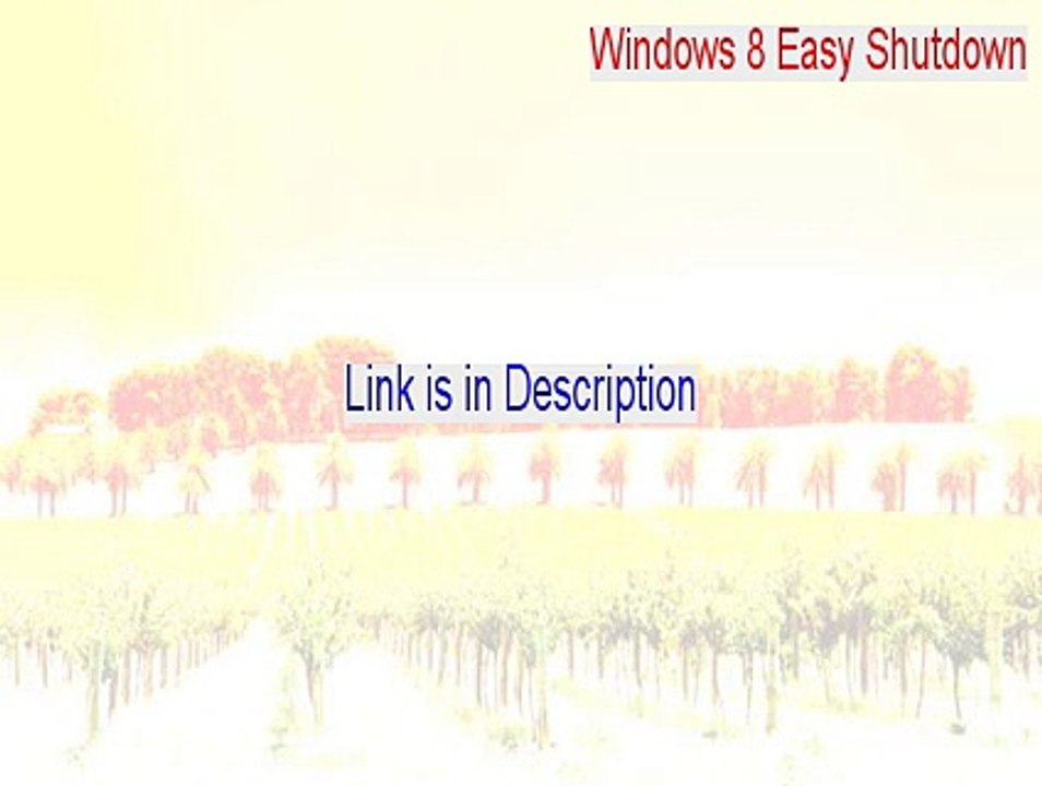 Windows 8 Easy Shutdown Cracked (Free Download 2015)