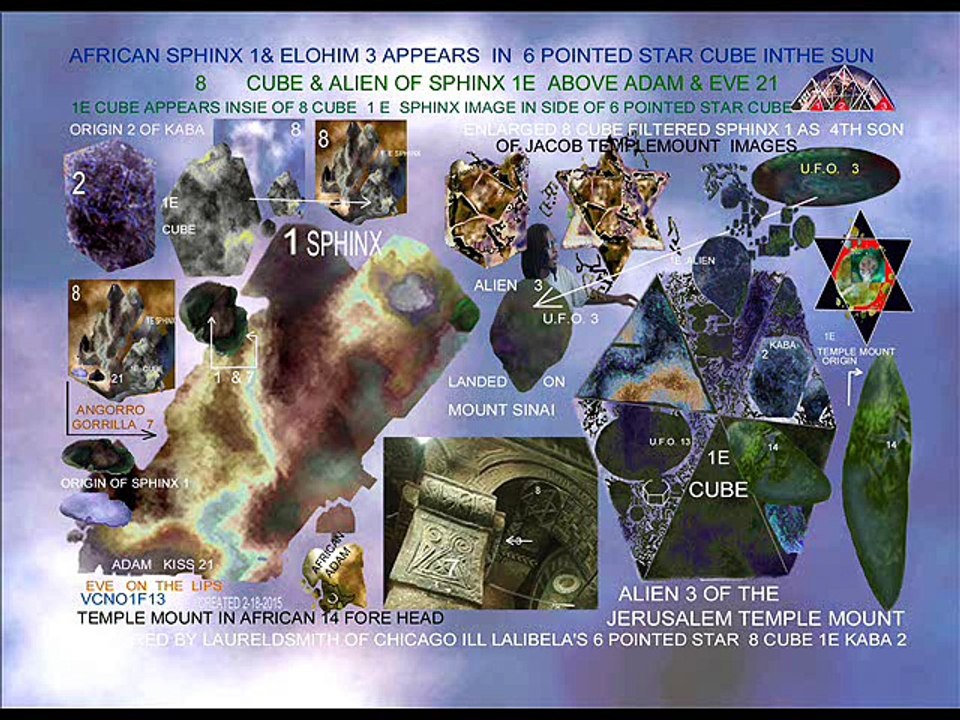 NIBIRU'S- CUBED 6 POINTED STAR 3 FINGERS & 1THUMB TEMPLE MOUNT GREY ALIENS
