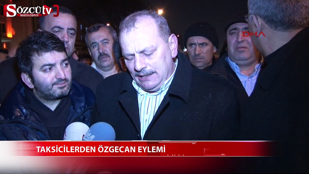 Taksicilerden Özgecan eylemi
