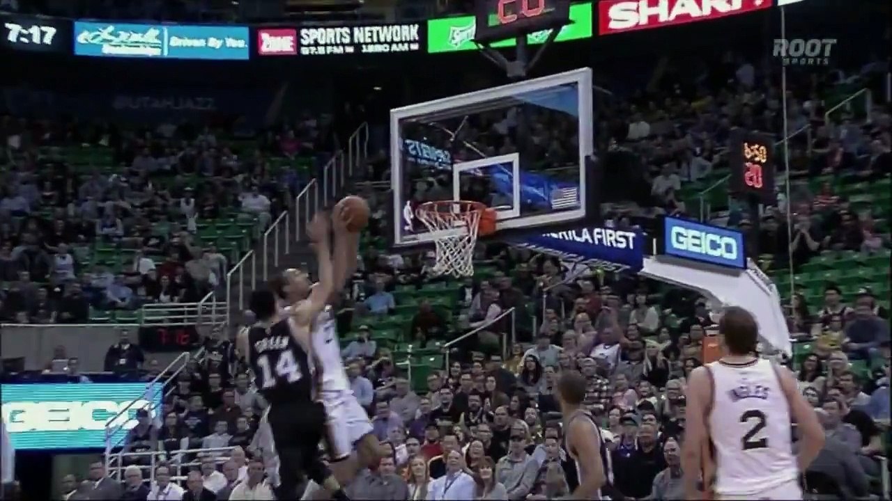 Rudy Gobert enchaîne les contres et les alley oops face aux Spurs !