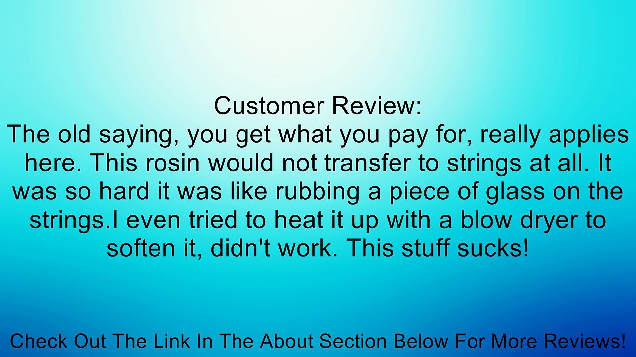 Kafko KVRWL Light Violin/Viola/Cello Rosin Review