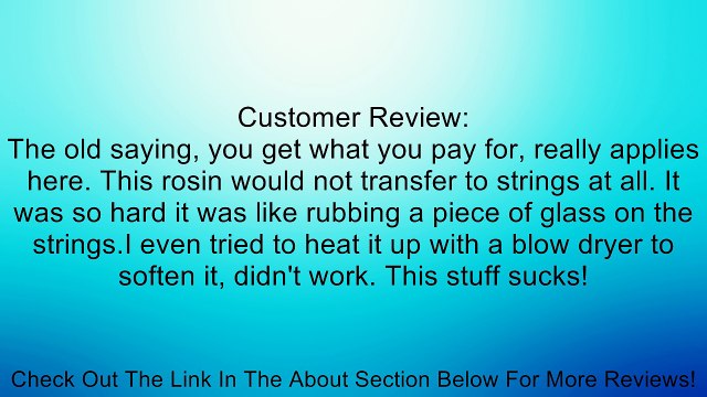 Kafko KVRWL Light Violin/Viola/Cello Rosin Review