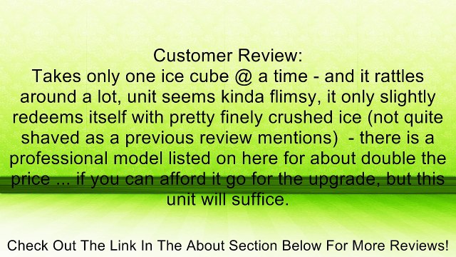 Deni 6000 Ice Crusher Review