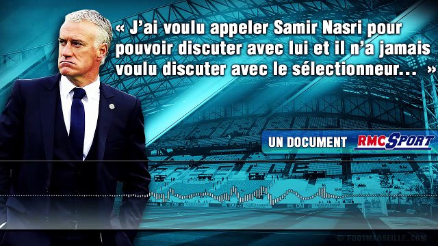 Didier Deschamps : Samir Nasri n'a jamais voulu discuter avec moi