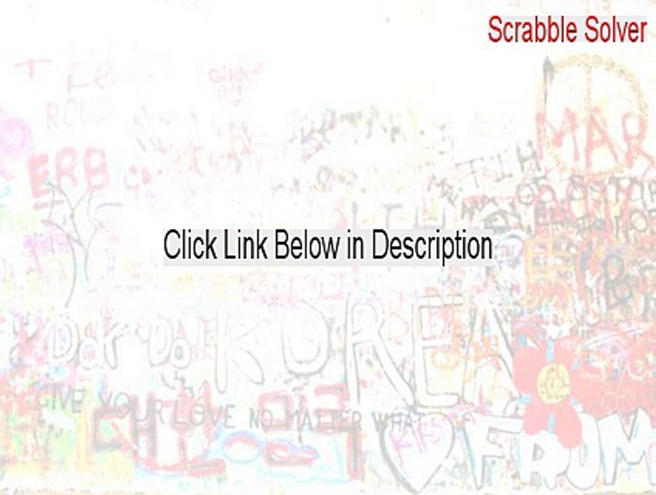 Scrabble Solver Key Gen (Free Download 2015)