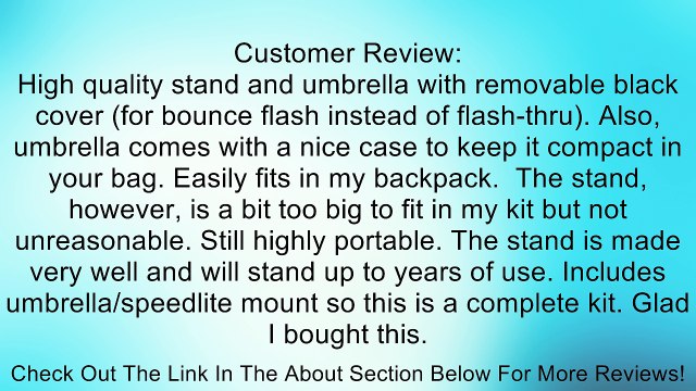 Westcott 2332 43-Inch Collapsible Umbrella Flash Kit (Black/White) Review