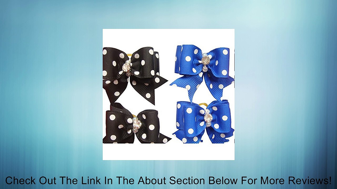 Pet Dog Hair Bows Accessories bowknot With Rubber Bands Pack Of 20 Review