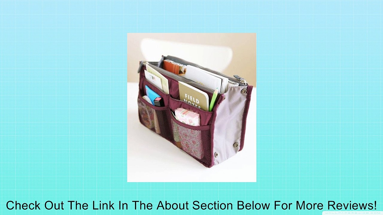 Women Travel Insert Handbag Organiser Purse Large Liner Organizer Tidy Bag Pouch, Please Note That This Product Is Not That High Quality, and Have Some Chromatic Aberration Review