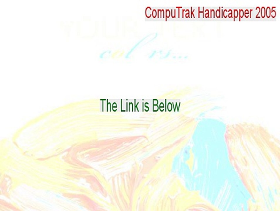 CompuTrak Handicapper 2005 Full (Download Now)