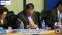 AGDE - 2015 - CONSEIL MUNICIPAL du 23 FEVRIER 2015 ( Première partie )
