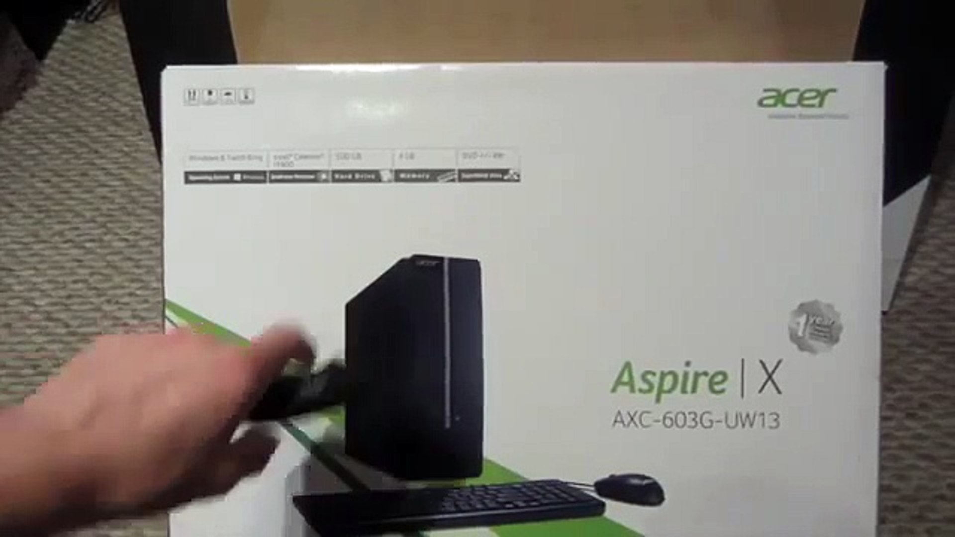 Acer Aspire XC Compact Desktop PC Intel Celeron J1900 2GHz | AXC-603G-UW14  Reviews - video Dailymotion