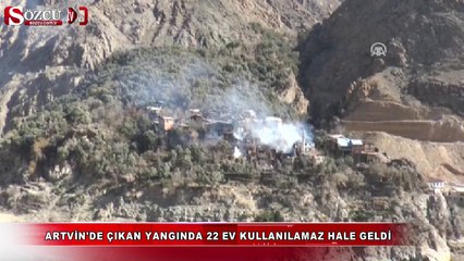 Köy alev alev yandı