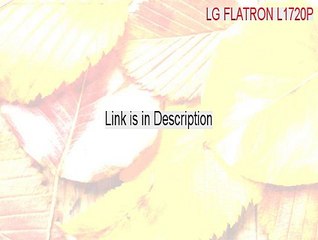 LG FLATRON L1720P(Analog) Download - Instant Download