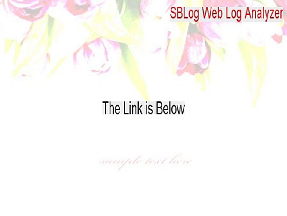 SBLog Web Log Analyzer Full Download - Download Here