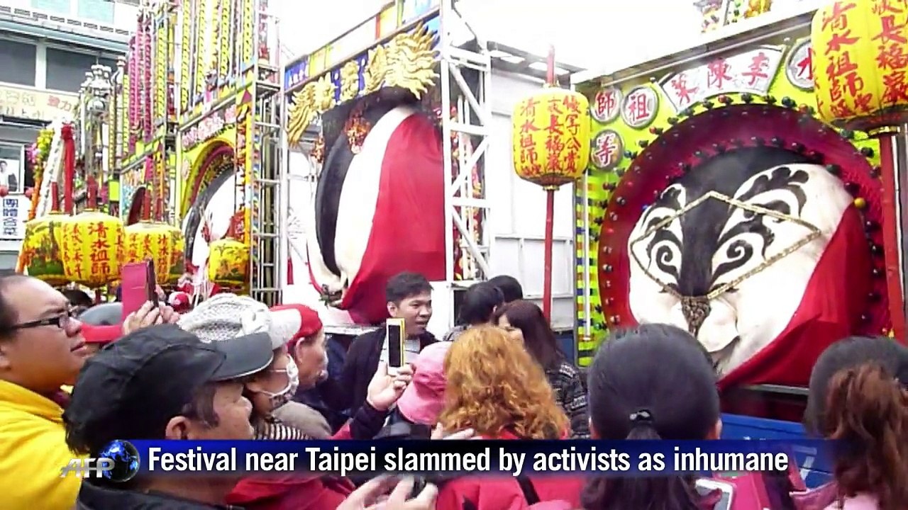 Controversial 'holy pig' festival draws thousands in Taiwan