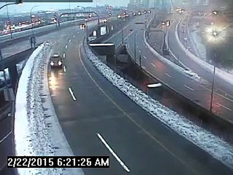 Incredible Car crash,  off 93 North down below to 93 South