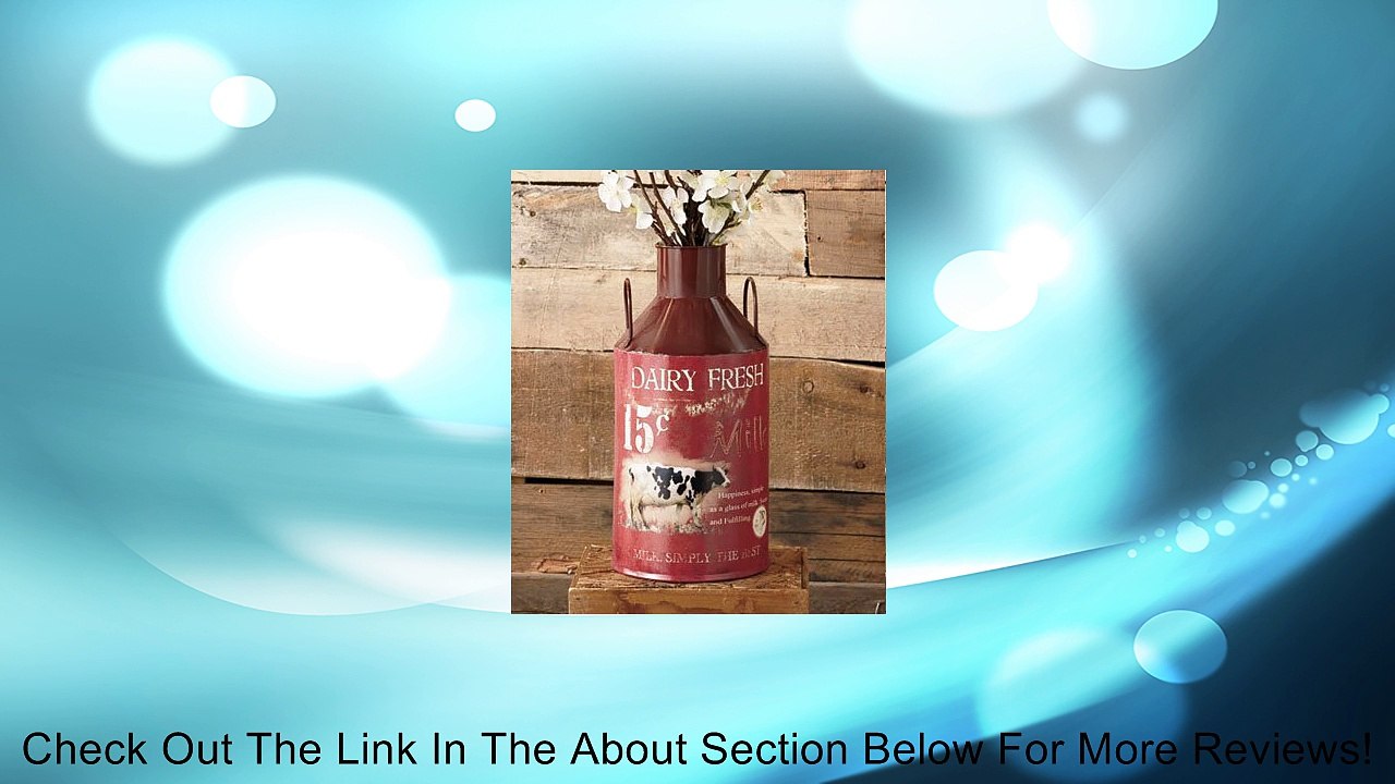 Red Rustic Milk Can Review