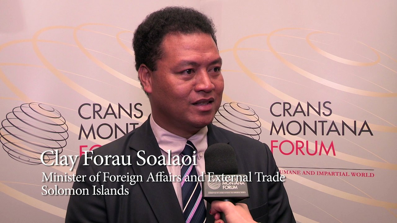 CLAY FORAU SOALAOI - Crans Montana Forum (Jean-Paul Carteron) Bruxelles 2014