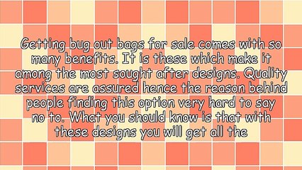 Why You Should Consider Getting Bug Out Bags For Sale