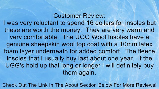 UGG Australia Women's Replacement Insoles Boot Inserts Review