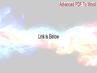 Advanced PDF To Word Full Download - advanced pdf to word converter free download [2015]