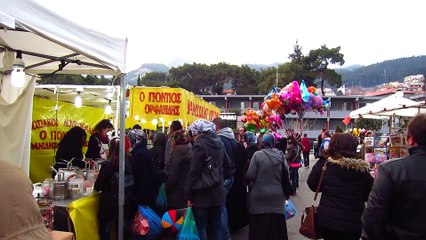Xanthi Greece Carnaval 2015 fairground at Limnio park