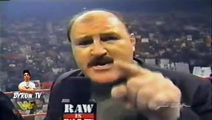 Steve Austin stuns Sargent Slaughter and than goes after Vince McMahon
