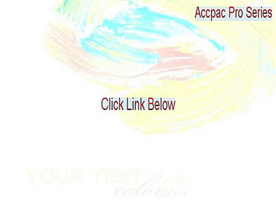 Accpac Pro Series Full - Download Here (2015)