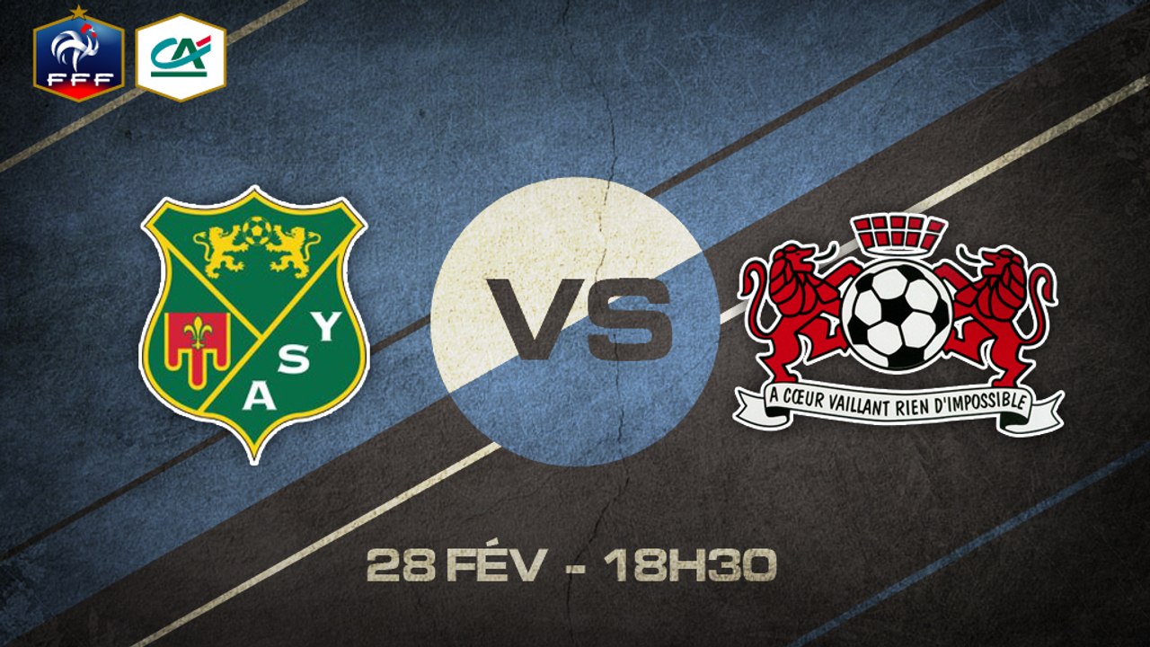 Samedi 28 février à 18h30 - AS Yzeure - US Fleury Mérogis - CFA B