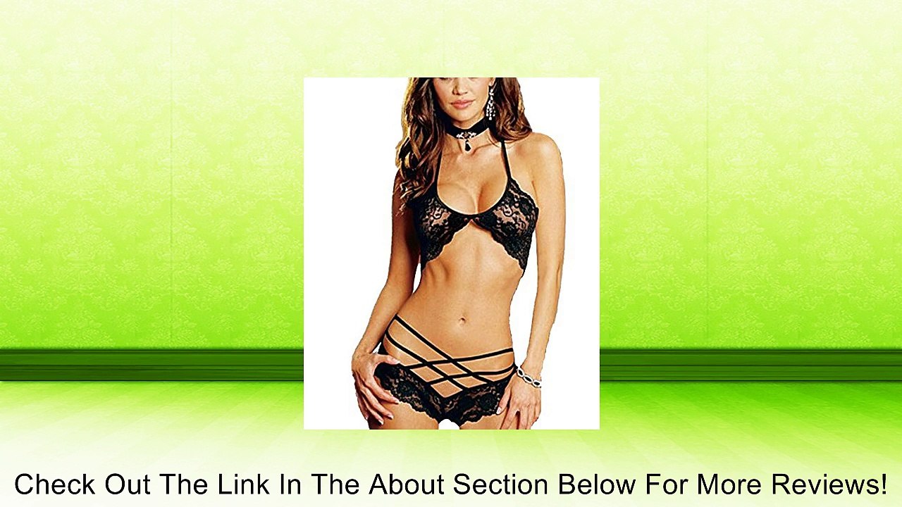 Sexy Womens Lingerie Babydoll Underwear Bodysuit Night Sleepwear (A-black) Review